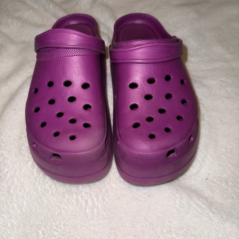 Purple Platform Clogs
